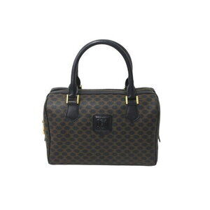 Celine Macadam Handbag Black Brown